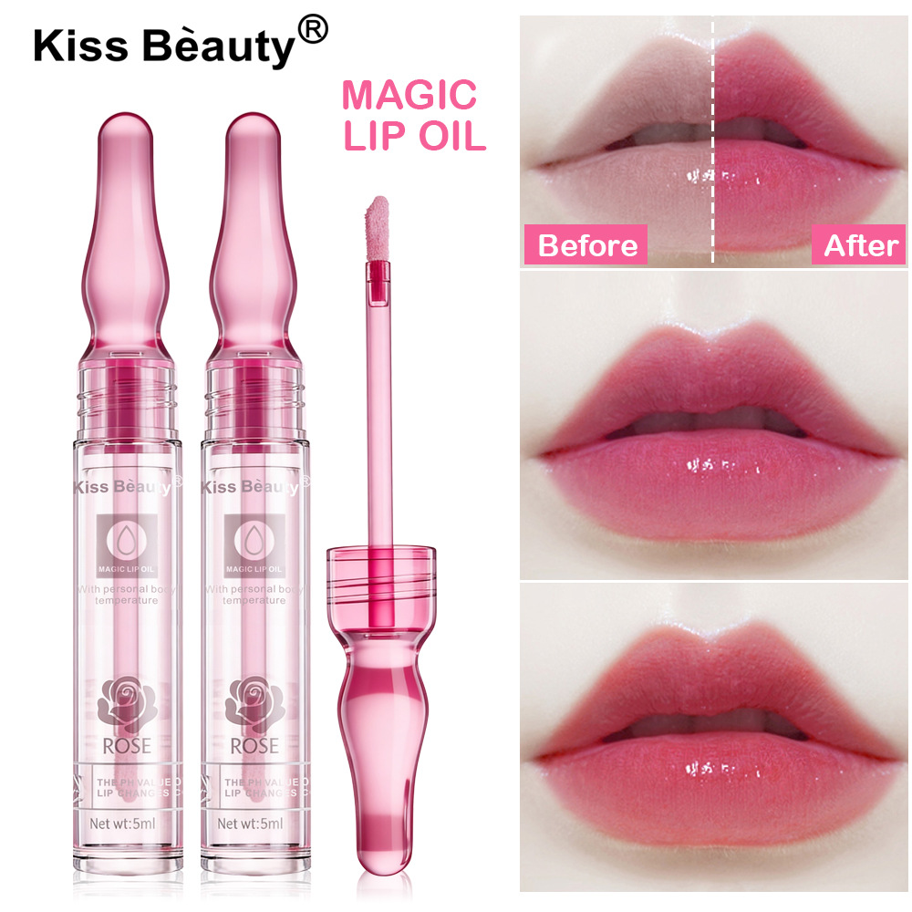 Kissbeauty Cross-Border Temperature-Changing Lip Gloss Is Moisturizing, Easy to Color, Moisturizing, Not Easy to Stain, Discoloration Lip Glaze Manufacturer Wholesale
