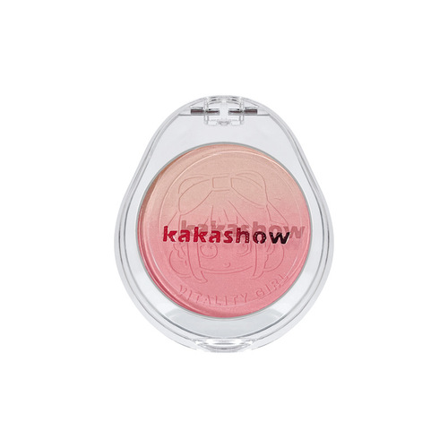 kakashow vitality girl gradient blush matte fine glitter student party daily whitening peach milk tea color rouge