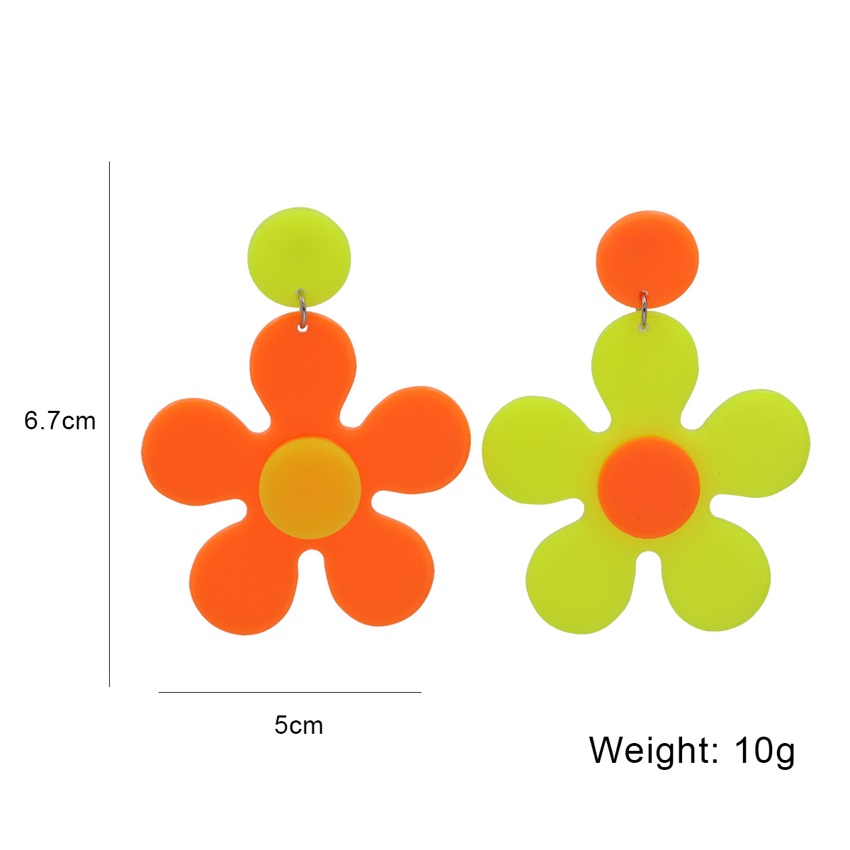 Korea Acrylic Color Flower Earrings Wholesale display picture 19