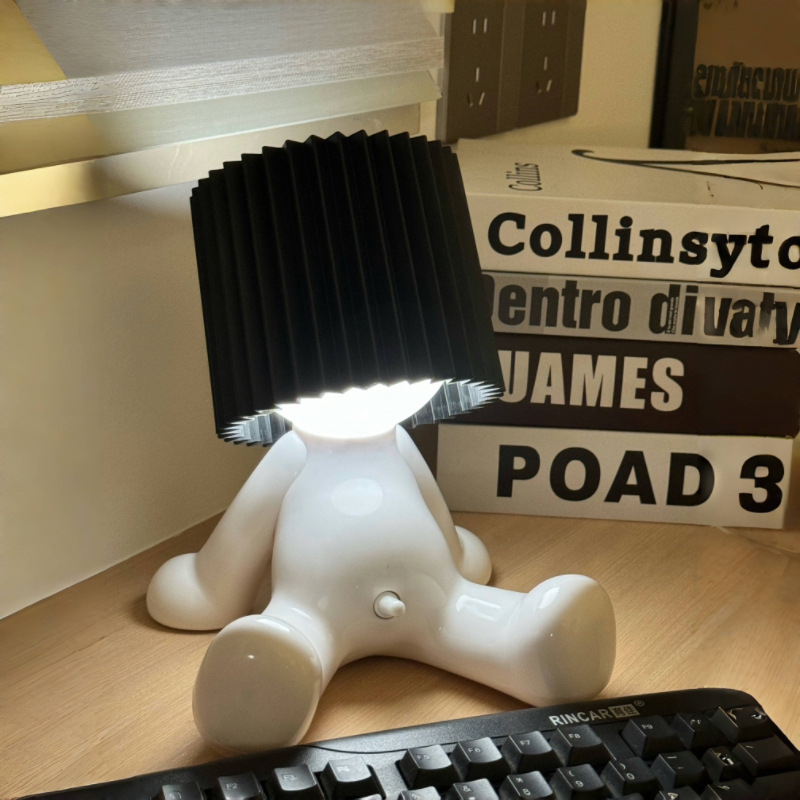 Cross-Border Sitting Shy Boy Plug-In Desk Lamp Bedroom Atmosphere Light Desktop Ornament Creative Decoration Cute and Funny