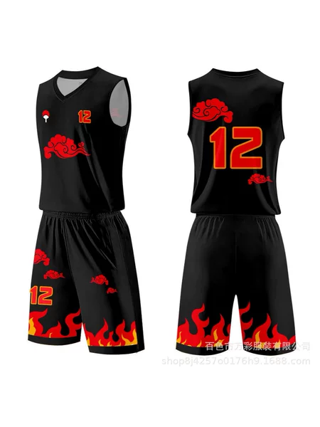 Summer New Basketball Uniform Suit Men's Breathable Vest Printed Sports Uniform Training Jersey Game Uniform Summer