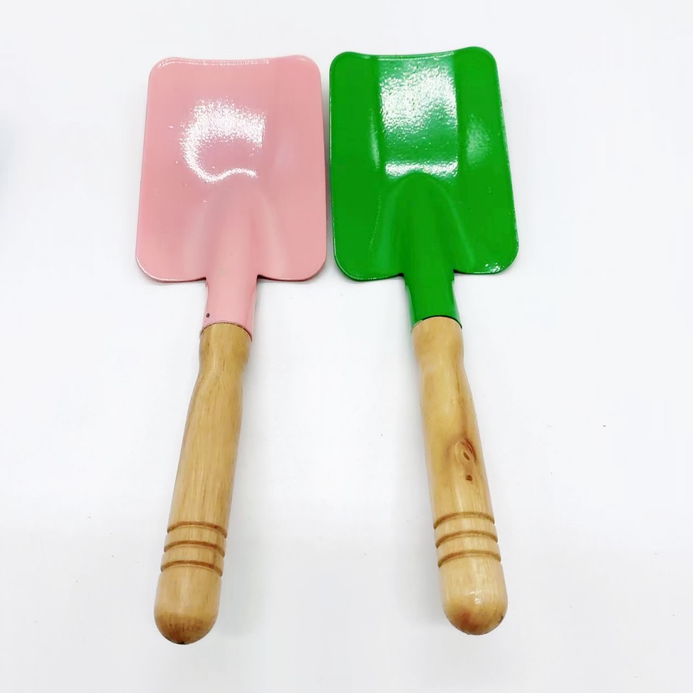 Pala pequeña herramientas de jardinería para niños plantación excavación playa juguetes jardín trabajo práctico al aire libre mango de madera pala de flores