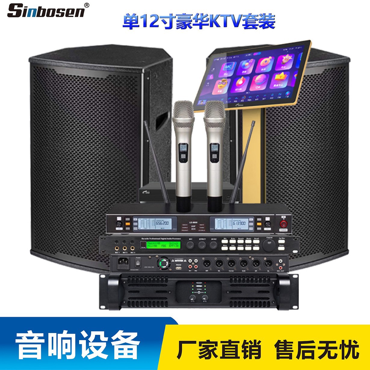 Aoyue bar profesional KTV conjunto de sonido de 12 pulgadas reuniones familiares Hi Room escenario altavoces máquina de canto conjunto completo