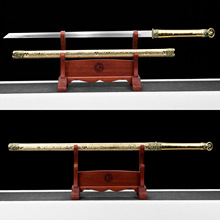 龙泉市刀剑一体手工锻打日式长剑铜装宝剑冷兵器工艺品未开刃