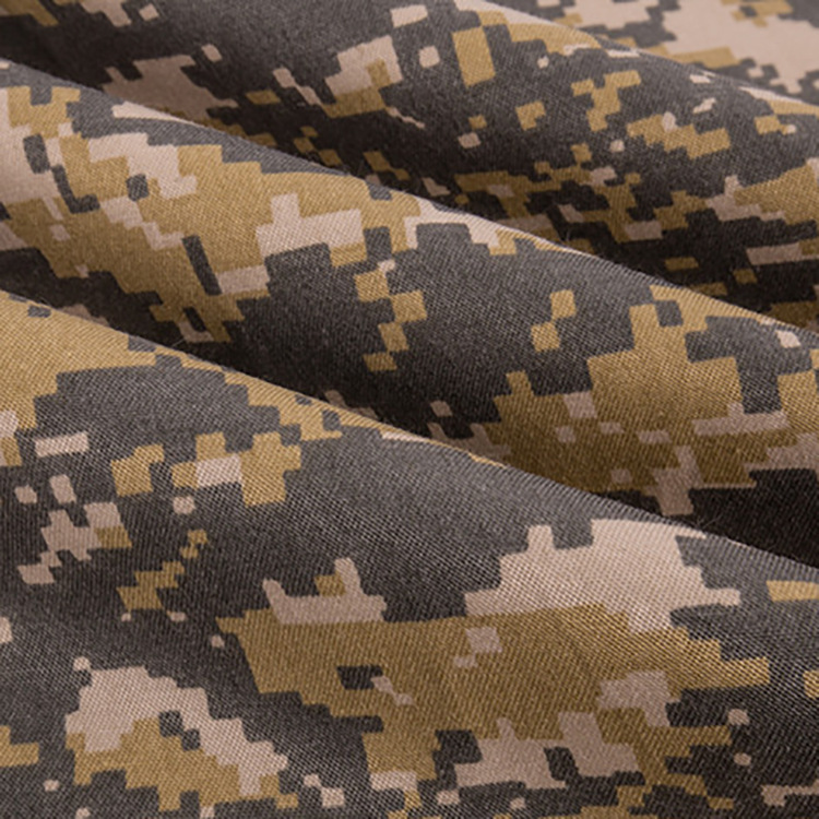 200gsm 58 / 59 polialgodón mezcla de tela de impresión de ropa de camuflaje