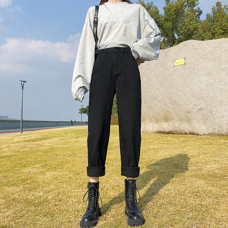 393 Jeans Women's 2022 Spring and Autumn New Fashion High Waist Harlan Straight Pants