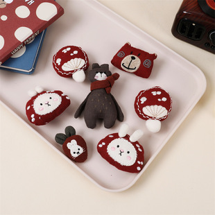 Autumn and winter new angola red scarf bear rabbit radish doll accessories diy hairpin material clothing accessories