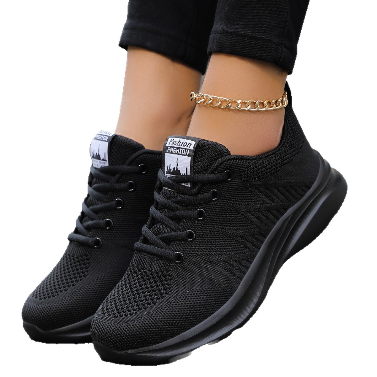Zapatos negros de hombre de verano, zapatos deportivos transpirables de malla, primavera, zapatos de correr suaves, zapatos de viaje cómodos y casuales