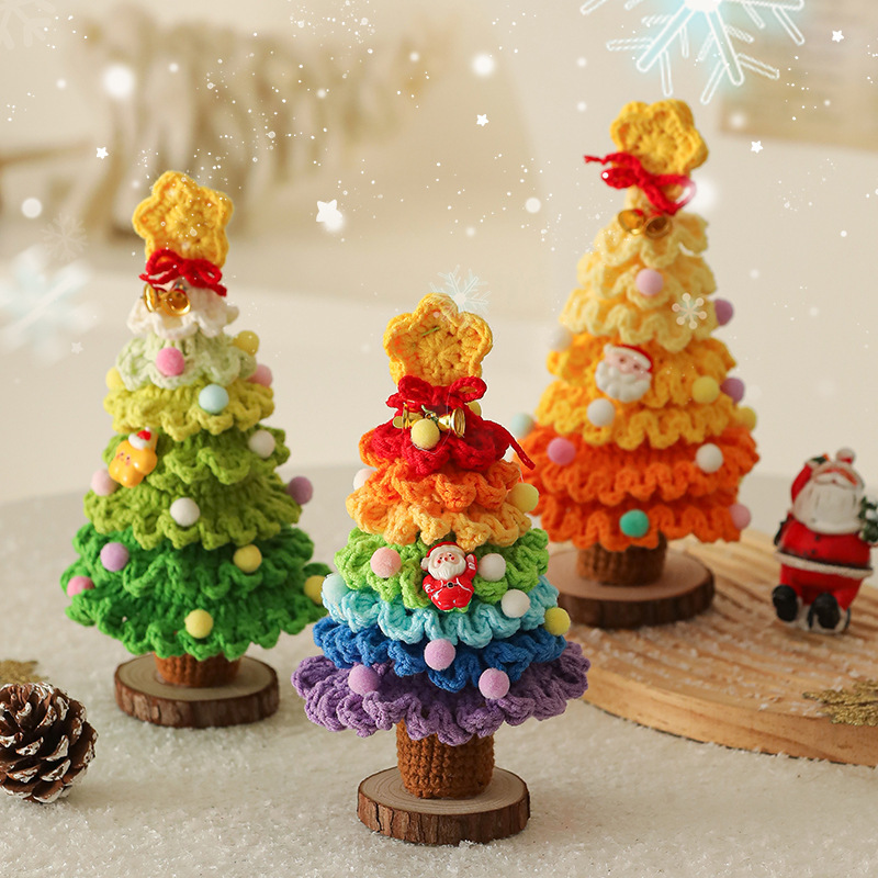 クリスマスデコレーション、雰囲気シーンレイアウト、小さなオーナメント、クリスマスツリーデコレーション、ミニデスクトップかぎ針編みのクロスボーダー専用|undefined