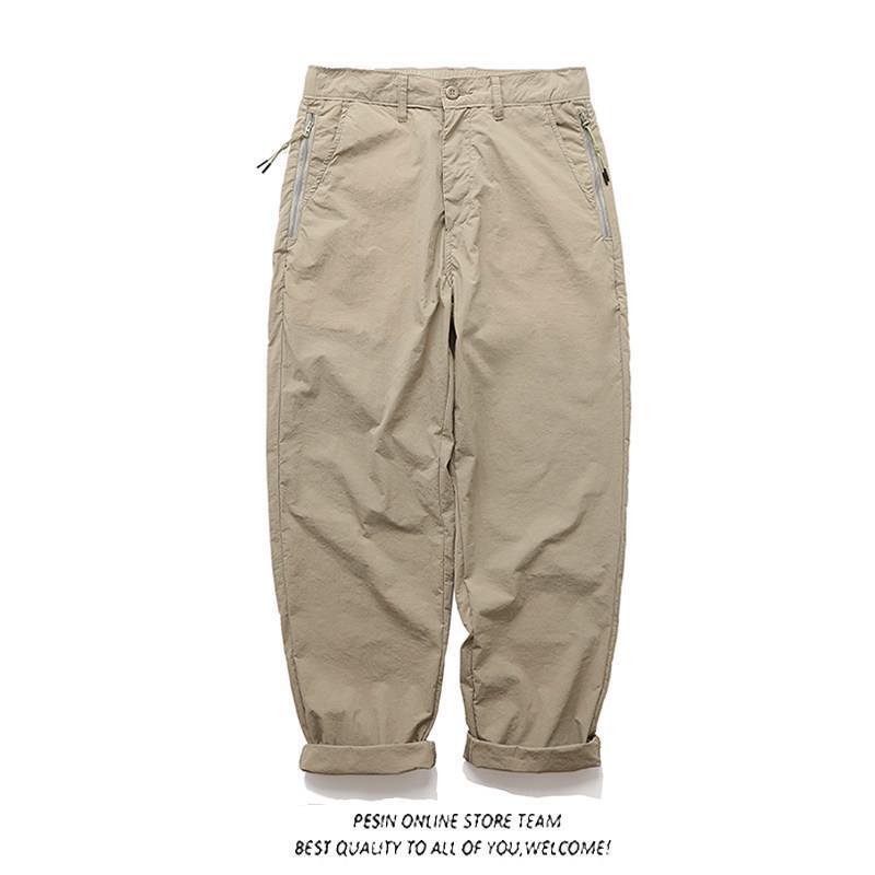 Japanese Mountain-Style Outdoor Lightweight Breathable Ice Silk Comfortable Workwear Pocket Casual Pants Trendy Brand Loose Straight-Leg Men's Pants Japanese Mountain-Style Outdoor Lightweight Breathable Ice Silk Comfortable Workwear Pocket Casual Pants Trendy Brand Loose Straight-Leg Men's Pants