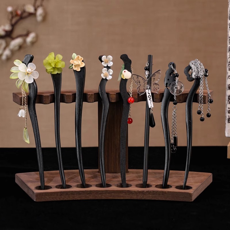 Horquilla de flores con flecos de alta gama nueva horquilla de pelo de placa Hanfu de estilo chino nuevo accesorio de falda de caballo de alta gama accesorios para la cabeza