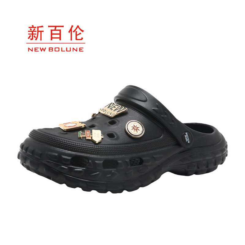 New Balance Croc Shoes Accessories Men's and Women's Couples New Summer 2025 Thick-Soled New Student Beach Outerwear Sandals and Slippers