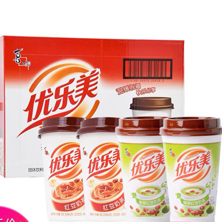Youlemei Red Bean Matcha Condensed Milk Tea Instant Breakfast Afternoon Tea Drink 65g Meal Replacement Drink Coconut Flavor Raw Coconut