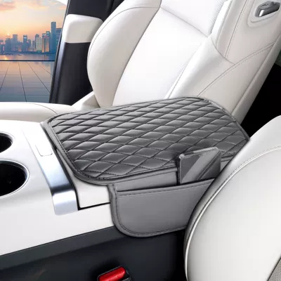 Armrest box pad Storage Organizer Universal Armrest - grey
