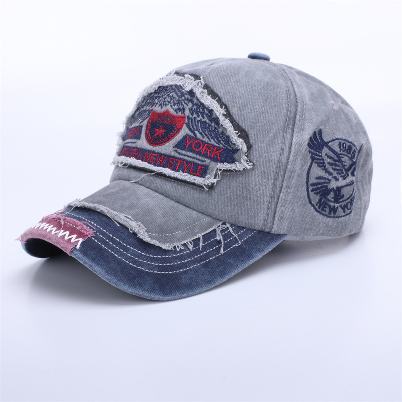 Unisex Vintage Baseball Cap With Feather Embroidery And Letters_voghion.com