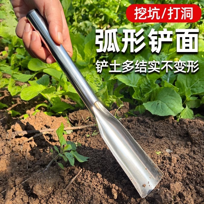 ステンレスの先の平シャベルは花のツールを植えます。|undefined