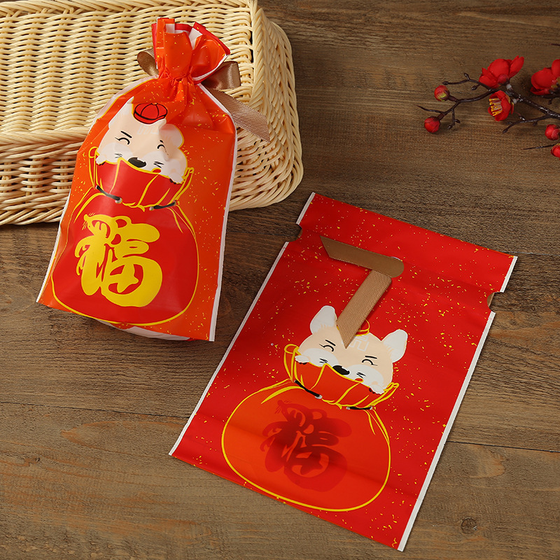 クリスマスプレゼントのお菓子の束口焼き包装袋牛圧延糖雪花ショートニング包装袋キャンディービスケット巾着袋|undefined