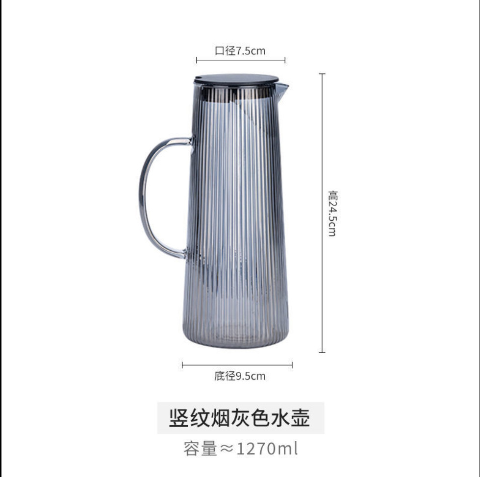 Botella de agua fría Botella de agua de vidrio Tetera de gran capacidad Taza de agua hervida para el hogar de alto valor