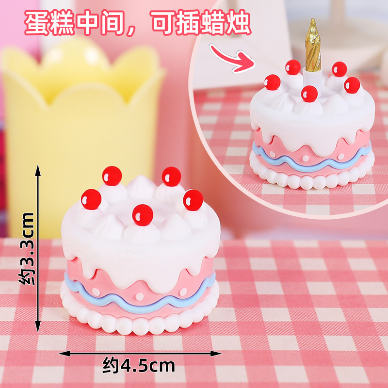 Ins pequeña cerámica fresca suave pequeño pastel decoración decoración chica amiga buena amiga postre de cumpleaños horneado inserción