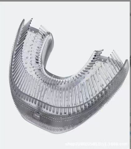 Cepillo de dientes eléctrico transfronterizo en forma de U para adultos onda sonora de cabello suave para mujeres y hombres aparatos de belleza de dientes lavado con agua de cuerpo entero limpiador de dientes automático de carga