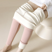 新款女士打底裤秋冬德绒加绒加厚外穿高腰小脚裤保暖打底棉裤