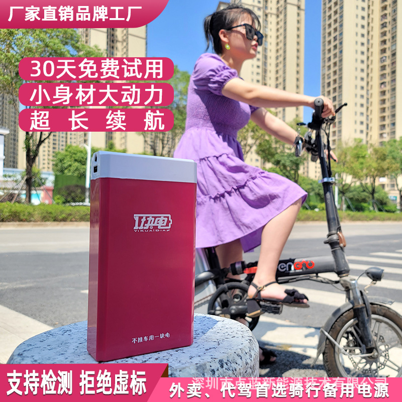 骑行宝||新款48V电动车电瓶车备用应急救援充电18650锂动力电池组|ru
