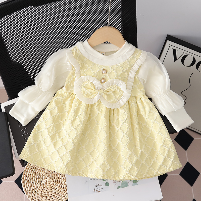 Girls Xiaoxiangfeng Dress Spring and Aut...