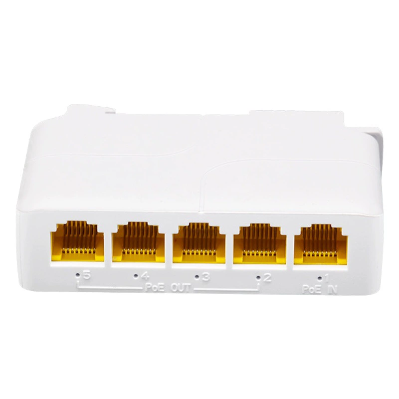 Повторитель POE Lianguo Gigabit POE сетевой расширитель сигнала один в четыре выхода каскад Lianbao направляющая VLAN одним щелчком мыши