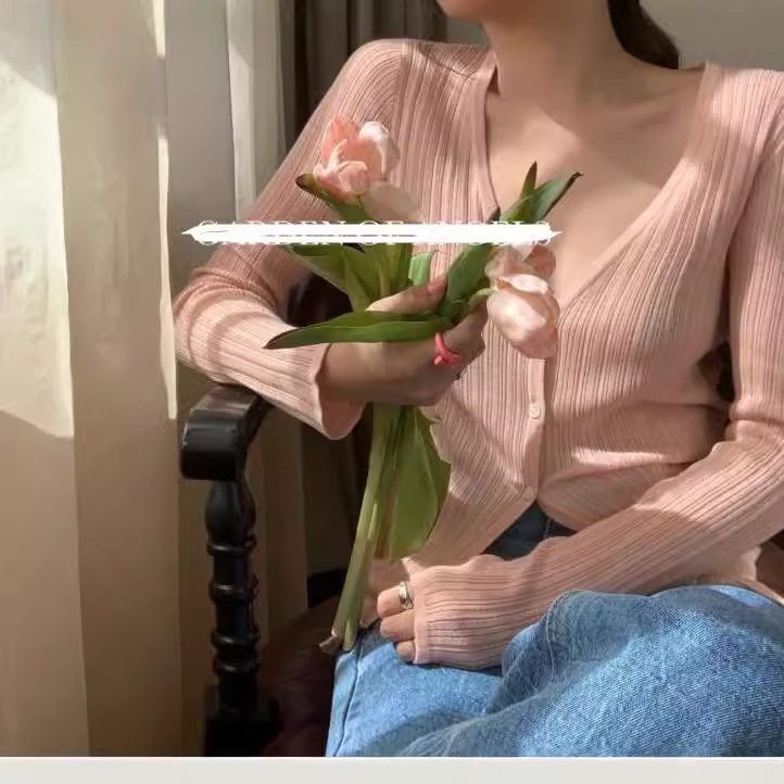 [in stock] Shi Yunan 45 Worsted Ultra-fine Wool Multicolor All-match Cardigan/Air-conditioning Shirt Long-sleeved Shirt