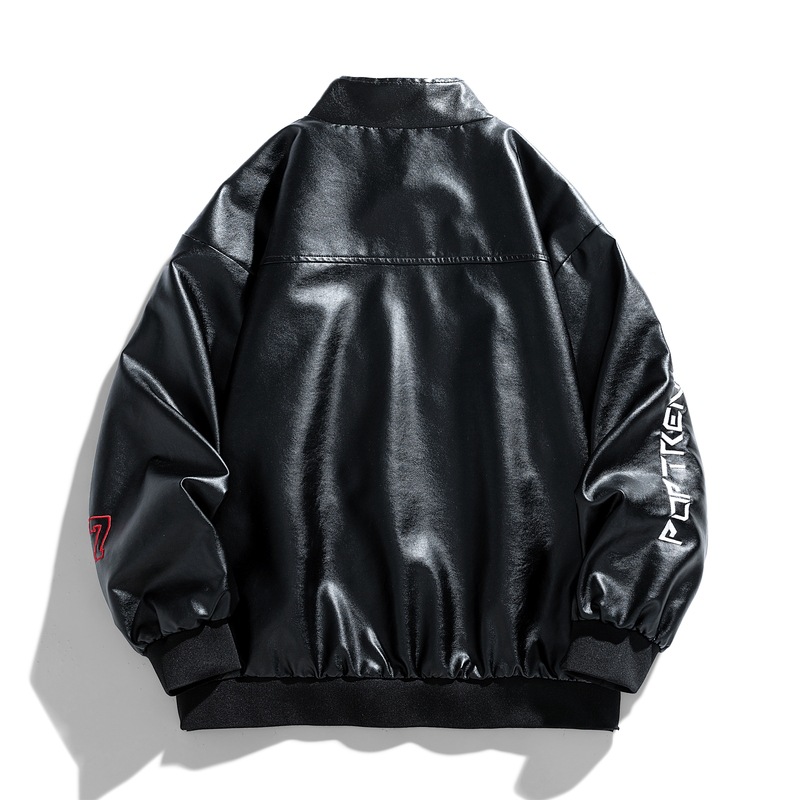Chaqueta de cuero gruesa de hombre chaqueta de moda de locomotora japonesa 2024 nueva chaqueta de cuero chaqueta de estilo americano