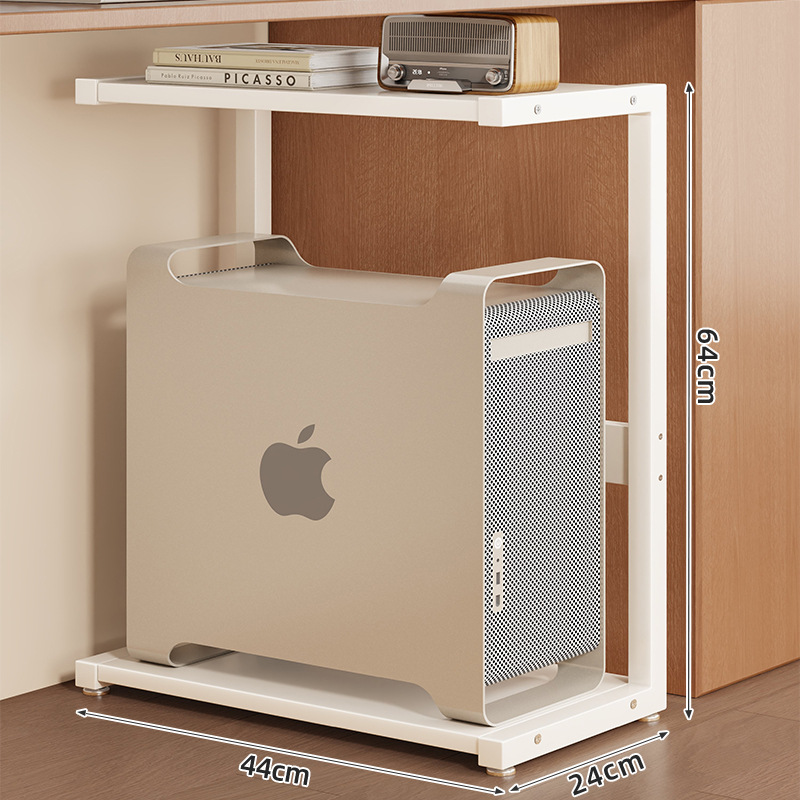 Soporte de Suelo para CPU de Acero y Madera para Oficina y Hogar