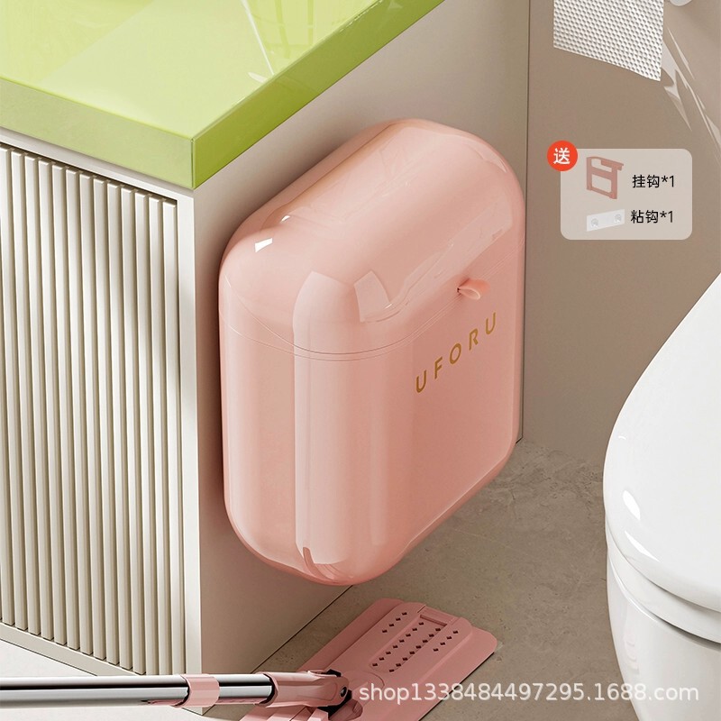 トイレゴミ箱壁掛け式家庭用キッチン吊り下げ蓋付き専用桶トイレ浴室挟み衛生桶|undefined
