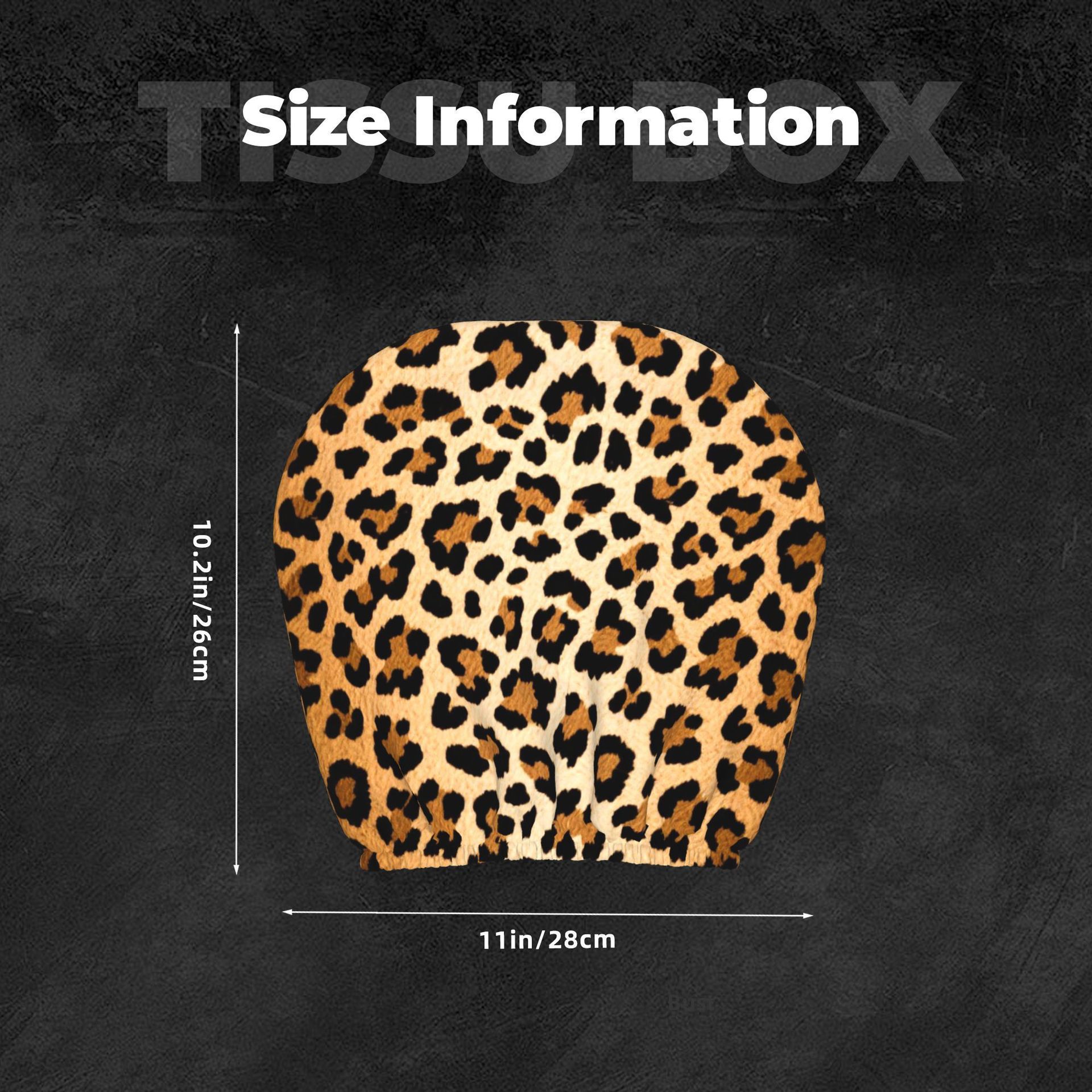Car Headrest Cover with Cute Leopard Print Style and Personalized Design, Universal Car Pillow Cover, Can Be Labeled and Made to Order with Your Own Image