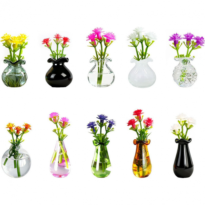 Mini vasos de adsorción transfronterizos refrigerador pegatinas decoraciones ins cerámica mosaico mini vasos de flores para gatos deben recolectar botellas