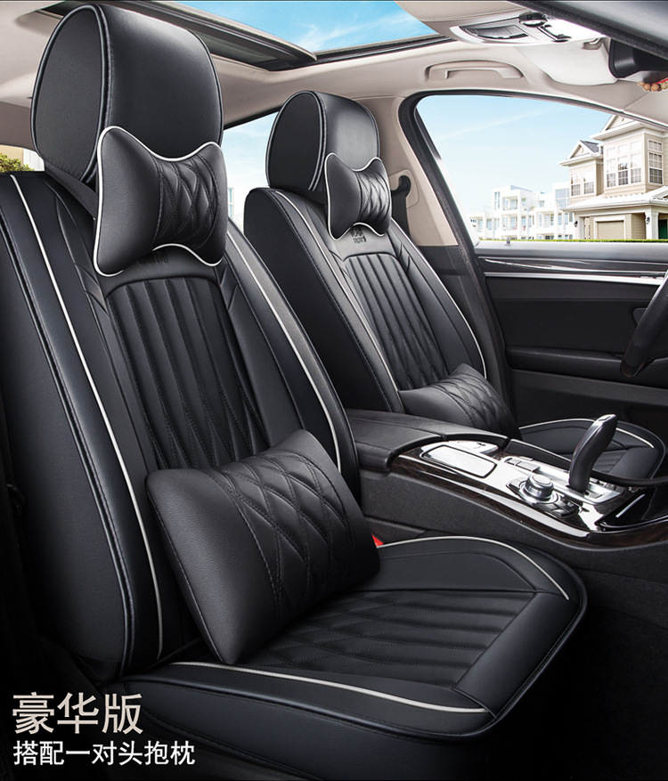 2024 New Model Full-Surround Unicorn Full-Leather Car Seat Cushion, All-Season Universal Seat Cover, Seat Pad, Amazon Cross-Border