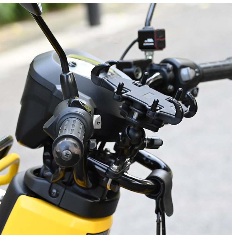 Electric Vehicle Phone Holder, Motorcycle and Bicycle Shockproof Navigation Bracket, Electric Scooter Delivery Rider Vehicle Mount
