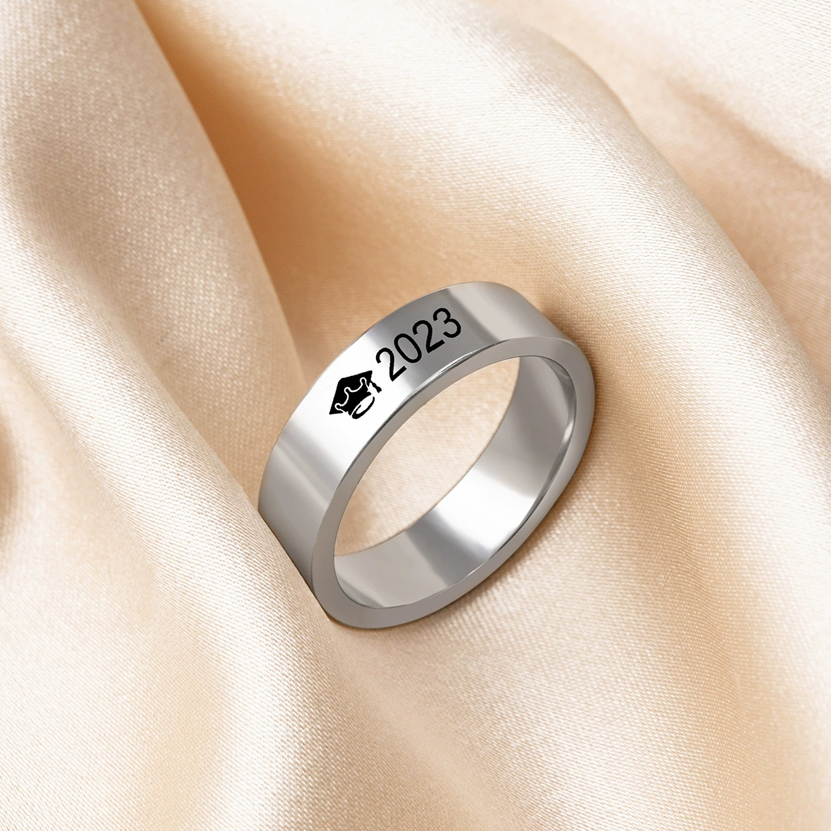 Ring, trend accessory stainless steel for men and women, European style, Birthday gift
