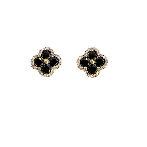 Daily Commuting Small Colorful Zirconium Earrings Light Luxury Exquisite Fashion Personality 925 Silver Needle Small Earrings for Women 33496