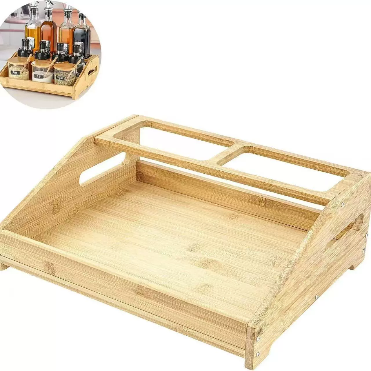 Деревянная стойка для хранения Кухонная стойка для хранения приправ Столешница для хранения Разные стойки для хранения бутылок