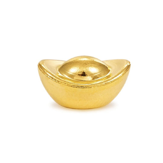 Tiktok Trending Realistic Mini Gold Ingot Solid Gold Small Ingot Solid 1cm One Gram Small Ornament