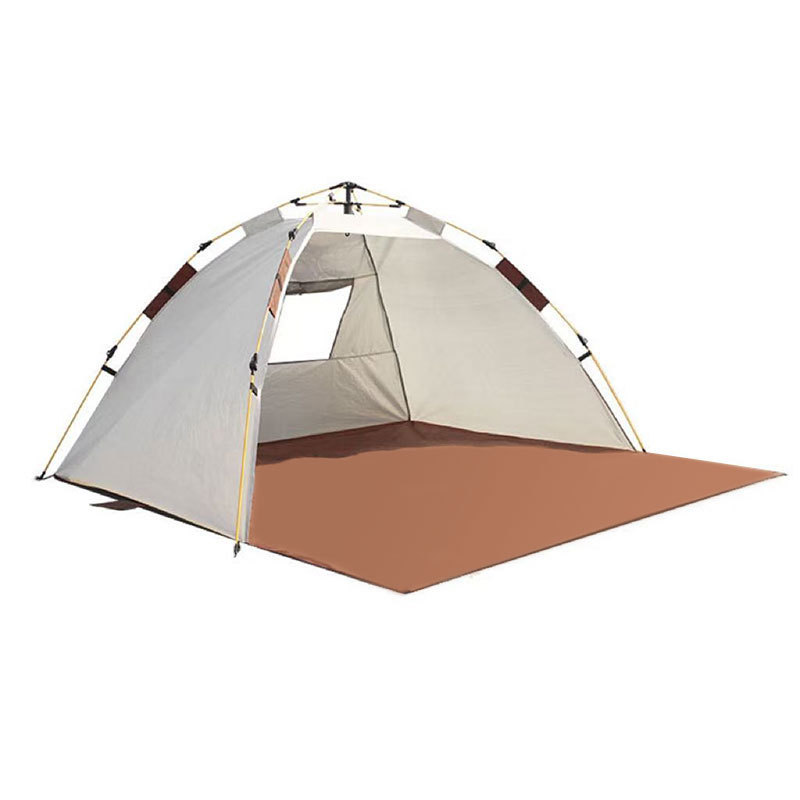 Carpa al aire libre instalación gratuita playa salvaje integrada apertura rápida portátil parque plateado protector solar ligero techo al por mayor