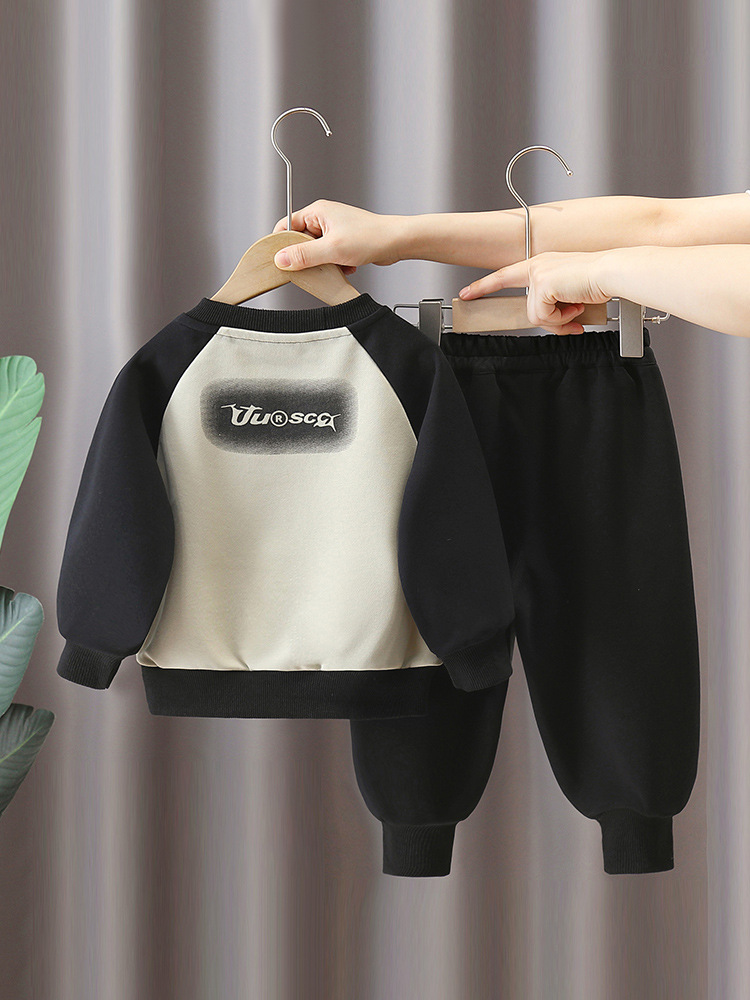 Conjunto de Ropa Infantil Otoño 2026, Sudadera Moderna para Bebé, Conjunto de Dos Piezas con Degradado de Color para Niños, Primavera y Otoño
