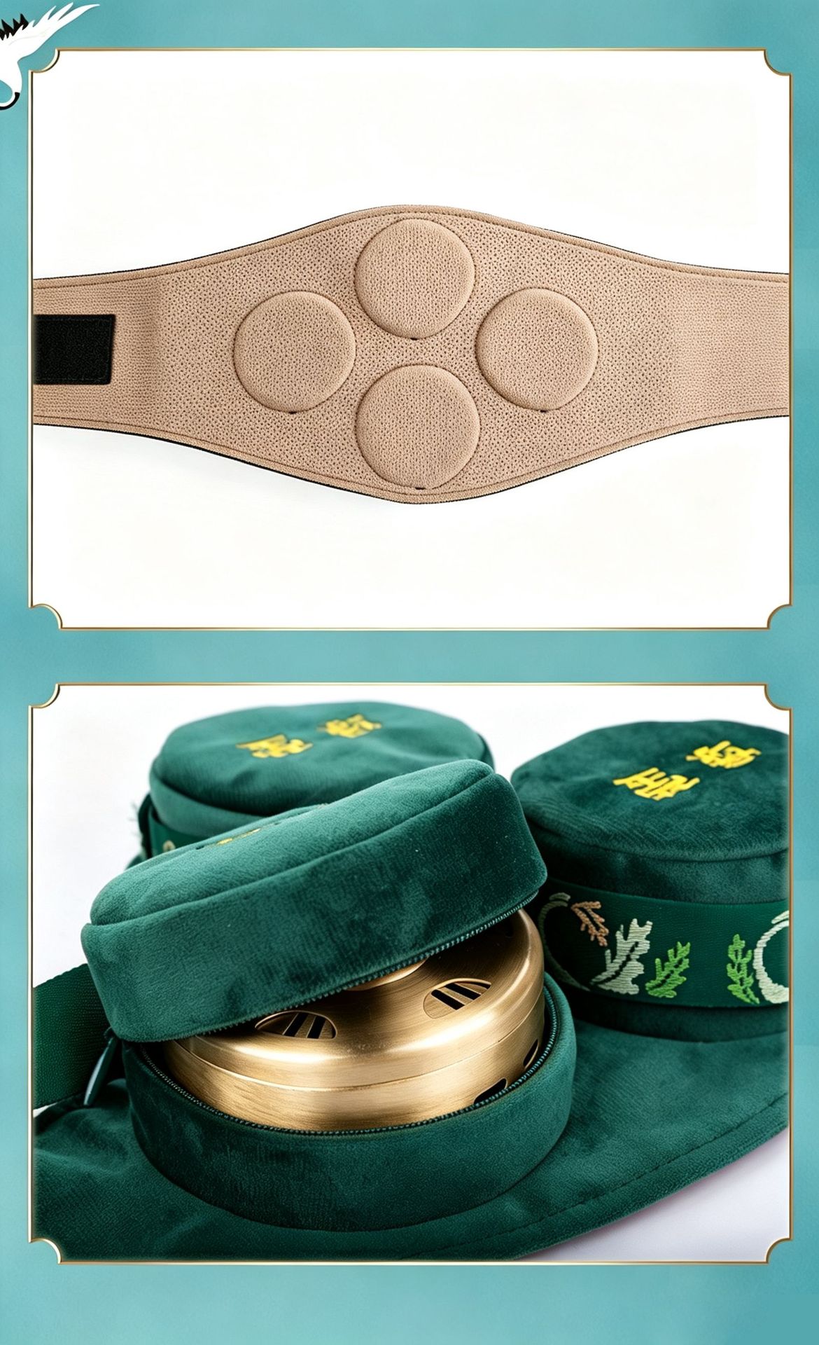 Velvet Moxibustion Cloth Sleeve for Portable Moxa Box Home Use Smoke Filter Heat Therapy Wrap in use