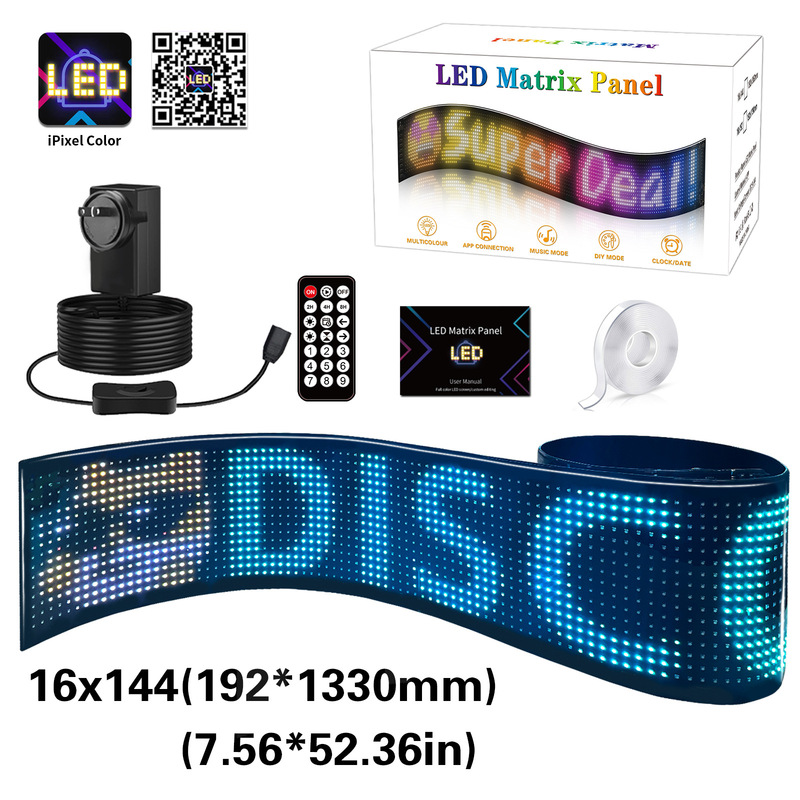 国境を越えた人気の LED フレキシブル悪魔の目ディスプレイ APP Bluetooth 車広告スクリーンフルカラースマート工場価格|undefined