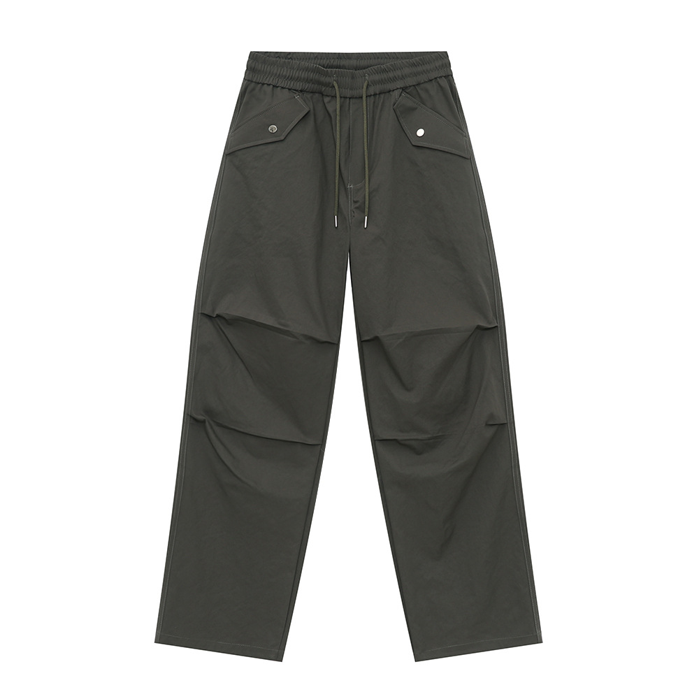 MTLCLOTHES Hombres| 2024 otoño nuevo producto simple herramienta de viaje chaqueta con cremallera pantalones de color sólido conjunto