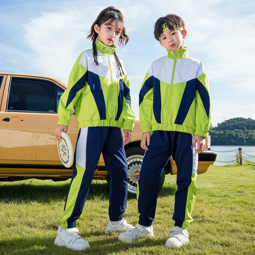 School uniform set for primary school students, spring and autumn edition, children's class uniform, sports grade uniform, street dance, kindergarten uniform set of three