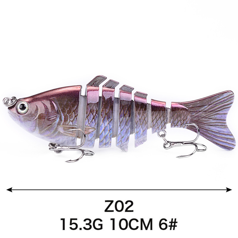 Fabricante 7-Sección 10cm multi-Sección cebo de plástico cebo duro falso cebo simulación biónica de agua dulce Luya cebo