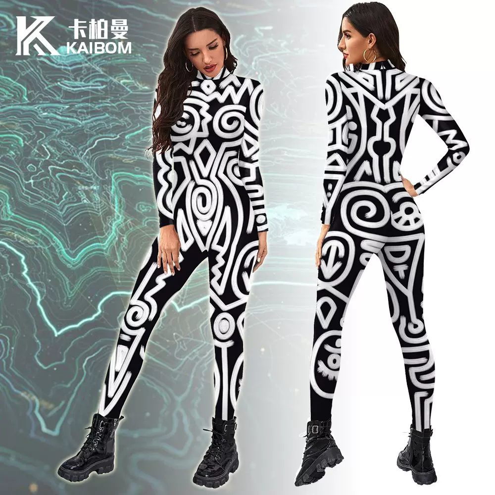 亚马逊速卖通跨境外贸货源女士弹力连体紧身衣裤舞台演出服爆款