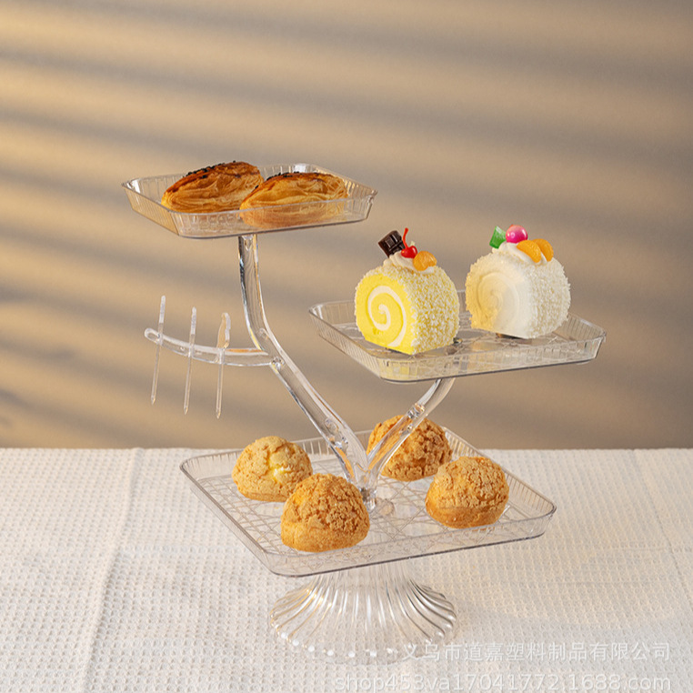 Factory direct sale fruit tray, birthday dessert table, fruit tray, snack display stand, cross-border festival cake stand, afternoon tea tray