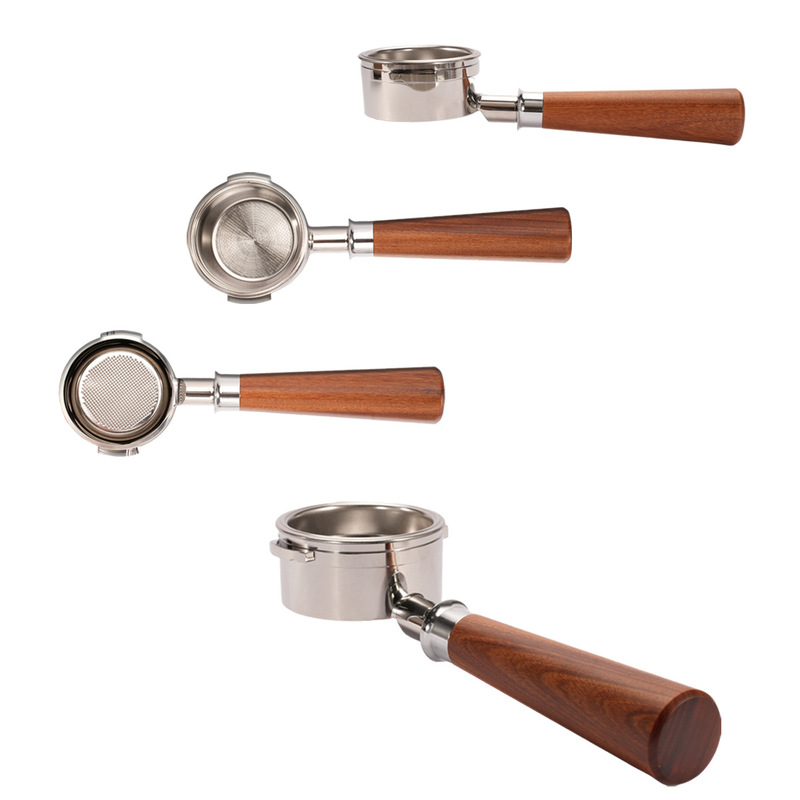 Solid wood bottomless coffee machine handle Huijia full series/hot mom la marzocco58MM universal Italian accessories